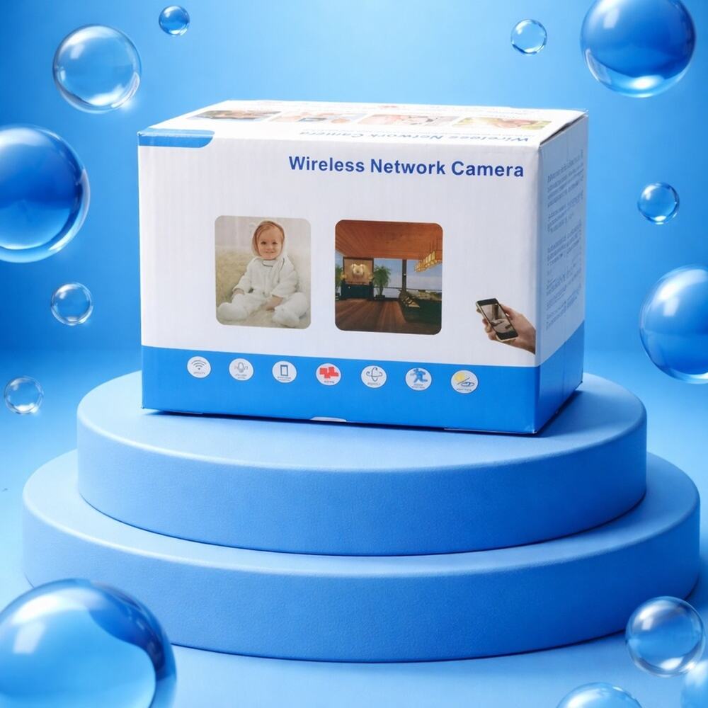 Two Wireless Network Camera in Blue and White